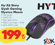 HYTECH HY-X6 STORY SİYAH GAMİNG OYUNCU MOUSE